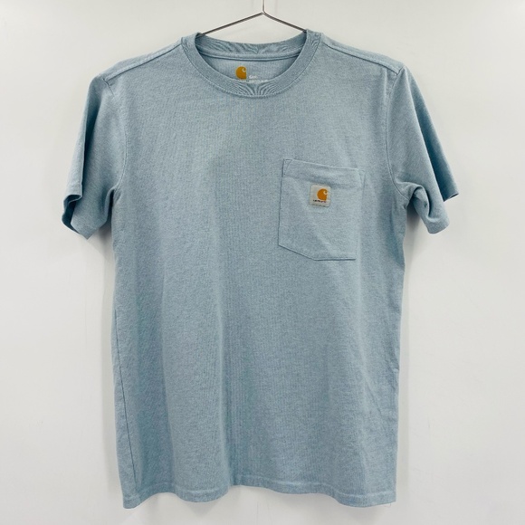 Carhartt Original Fit Short Sleeve Tee Shirt Blue Size Small - Picture 1 of 5